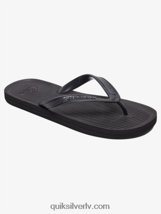 vīriešiem Quiksilver haleiwa flip-flops vienkrāsains melns 88064R1650