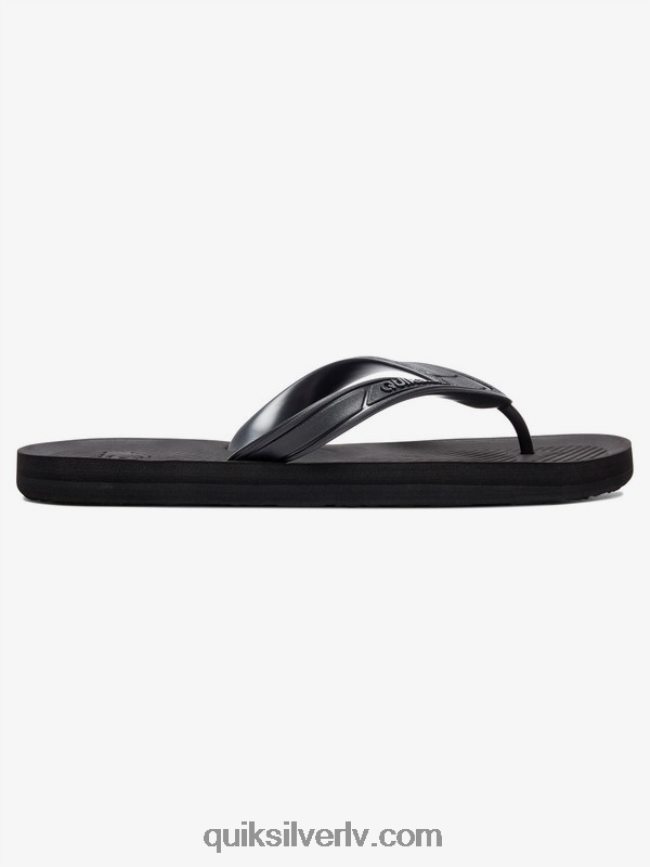 vīriešiem Quiksilver haleiwa flip-flops vienkrāsains melns 88064R1650