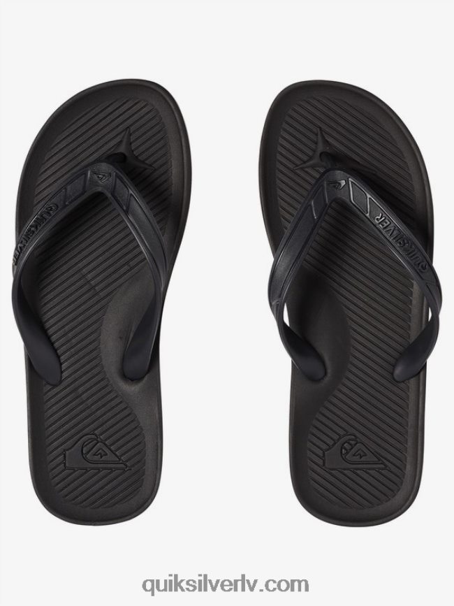 vīriešiem Quiksilver haleiwa flip-flops vienkrāsains melns 88064R1650