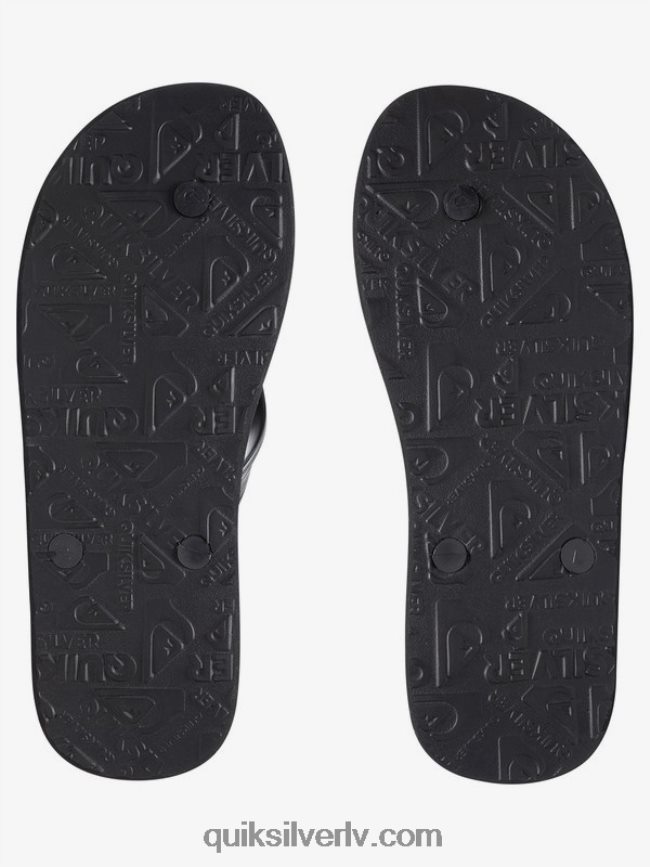 vīriešiem Quiksilver haleiwa flip-flops vienkrāsains melns 88064R1650