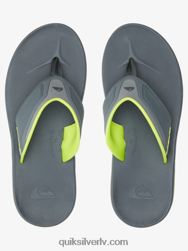 vīriešiem Quiksilver matodiskas atveseļošanās sandales pelēks/melns/zaļš 88064R1083