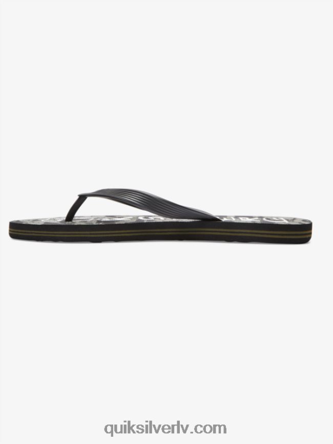 vīriešiem Quiksilver molokai acid drop flip-flops melns/zaļš 88064R1776