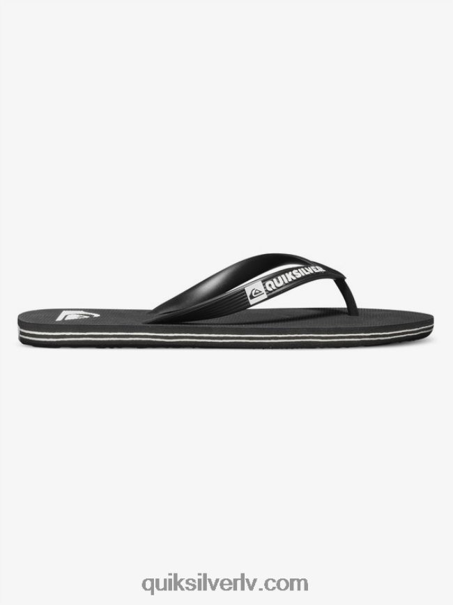 vīriešiem Quiksilver molokai flip-flops melns balts 88064R1591