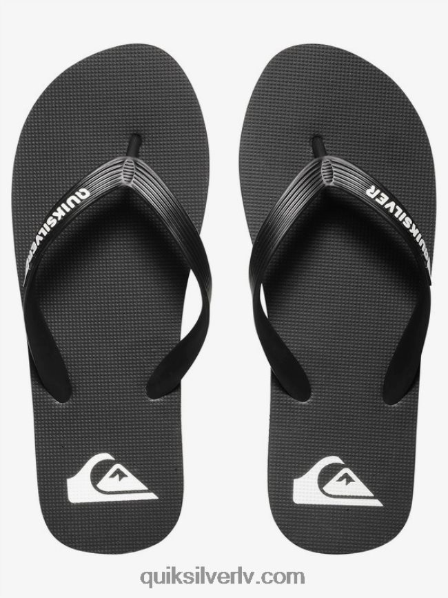 vīriešiem Quiksilver molokai flip-flops melns balts 88064R1591