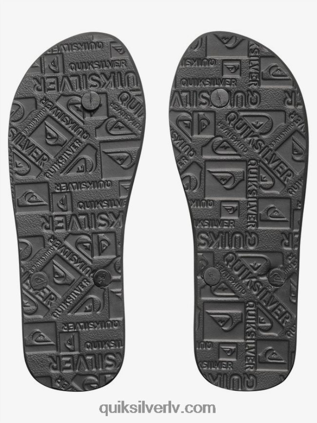 vīriešiem Quiksilver molokai flip-flops melns balts 88064R1591