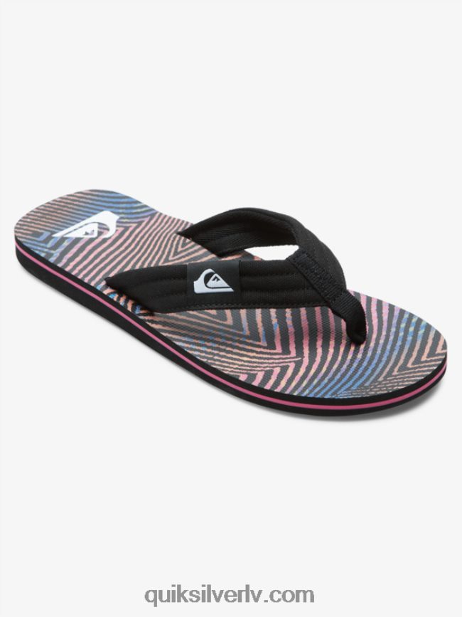 vīriešiem Quiksilver molokai layback sandales melns/oranžs/pelēks 88064R502