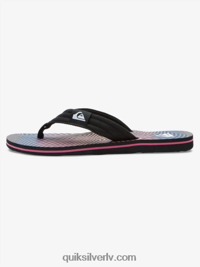 vīriešiem Quiksilver molokai layback sandales melns/oranžs/pelēks 88064R502
