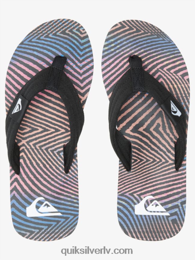 vīriešiem Quiksilver molokai layback sandales melns/oranžs/pelēks 88064R502