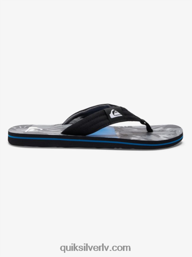 vīriešiem Quiksilver molokai layback sandales melns/pelēks 88064R500