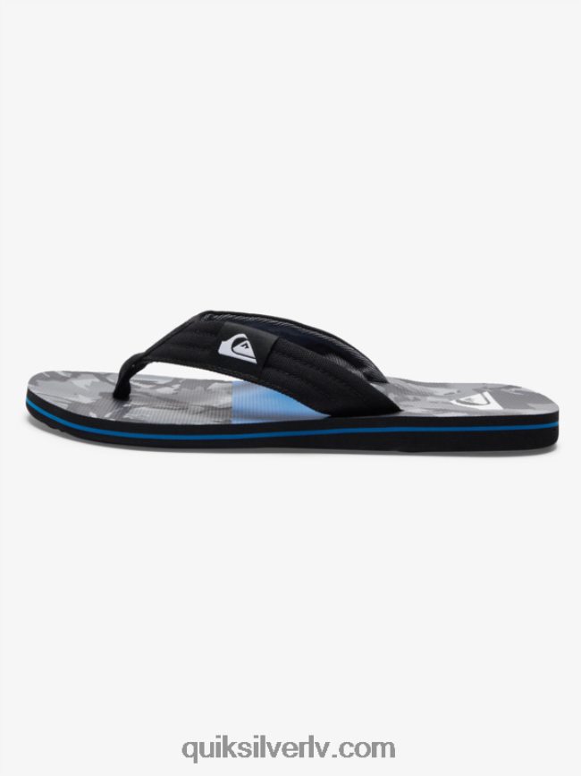 vīriešiem Quiksilver molokai layback sandales melns/pelēks 88064R500