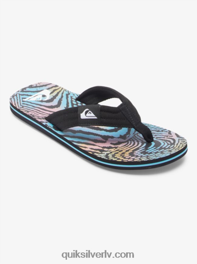 vīriešiem Quiksilver molokai layback sandales melns/rozā/zils 88064R495