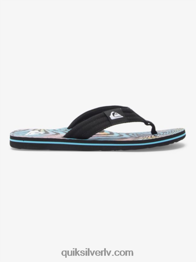 vīriešiem Quiksilver molokai layback sandales melns/rozā/zils 88064R495