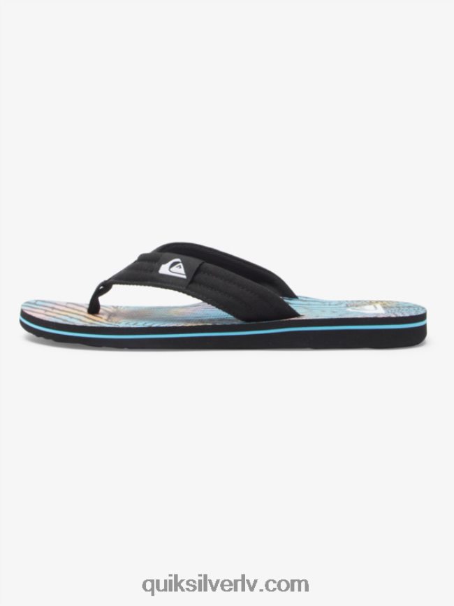 vīriešiem Quiksilver molokai layback sandales melns/rozā/zils 88064R495