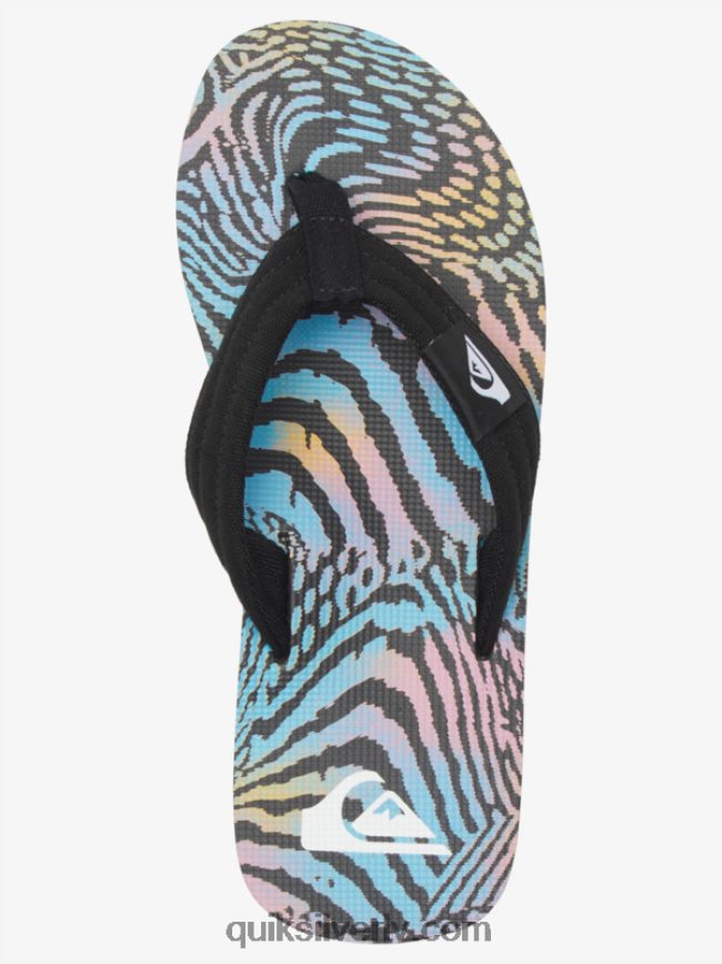 vīriešiem Quiksilver molokai layback sandales melns/rozā/zils 88064R495