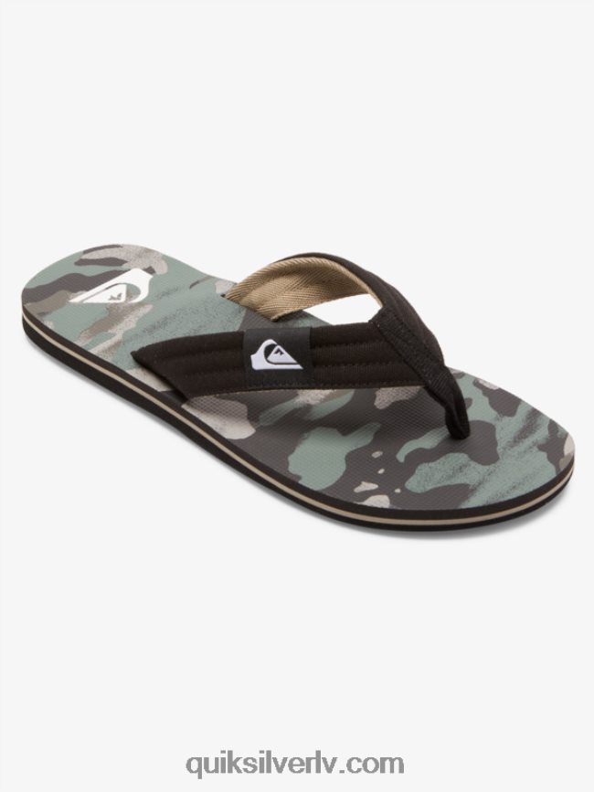 vīriešiem Quiksilver molokai layback sandales melns/zaļš 88064R491