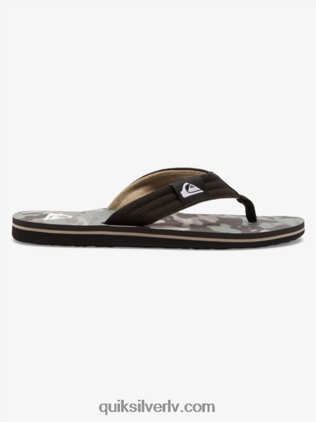 vīriešiem Quiksilver molokai layback sandales melns/zaļš 88064R491
