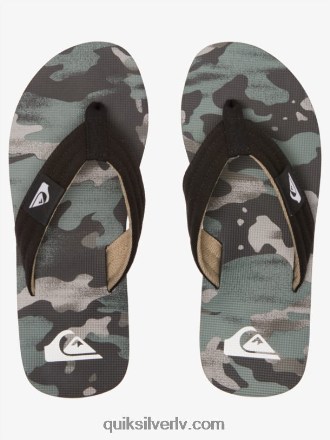 vīriešiem Quiksilver molokai layback sandales melns/zaļš 88064R491