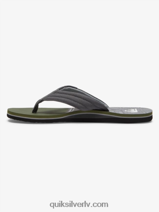 vīriešiem Quiksilver molokai layback sandales melns/zaļš/pelēks 88064R499