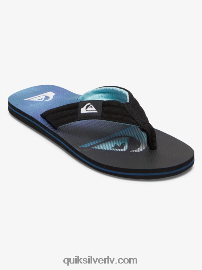 vīriešiem Quiksilver molokai layback sandales melns/zaļš/zils 88064R496