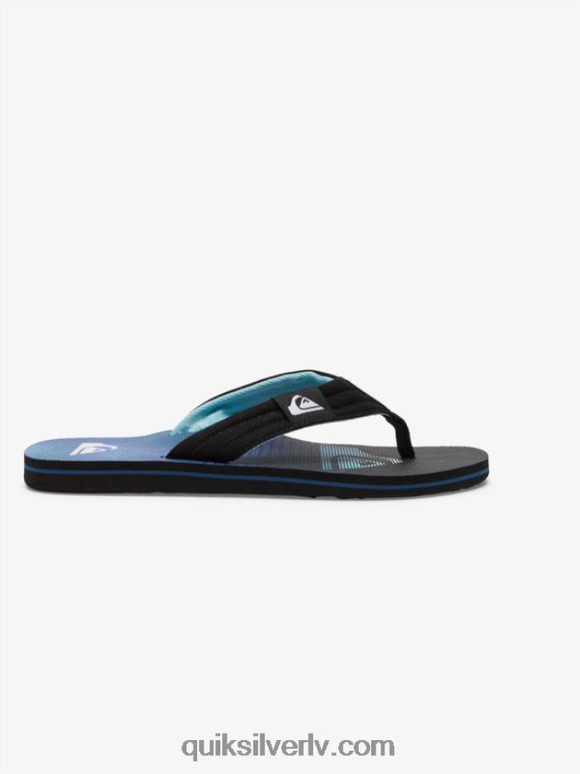 vīriešiem Quiksilver molokai layback sandales melns/zaļš/zils 88064R496