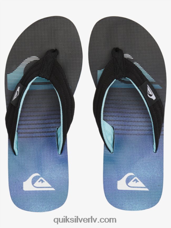 vīriešiem Quiksilver molokai layback sandales melns/zaļš/zils 88064R496