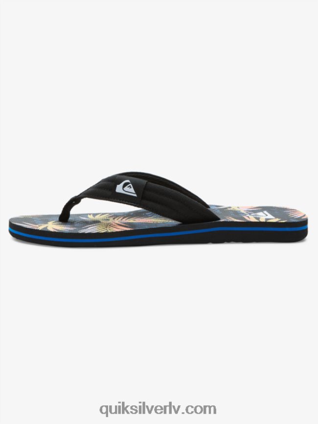 vīriešiem Quiksilver molokai layback sandales melns/zils/rozā 88064R501