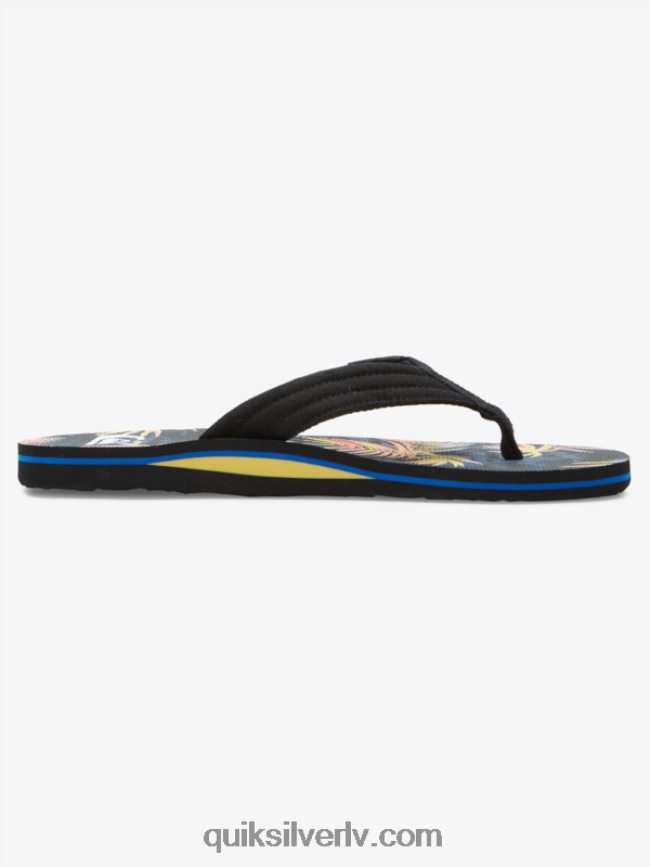 vīriešiem Quiksilver molokai layback sandales melns/zils/rozā 88064R501