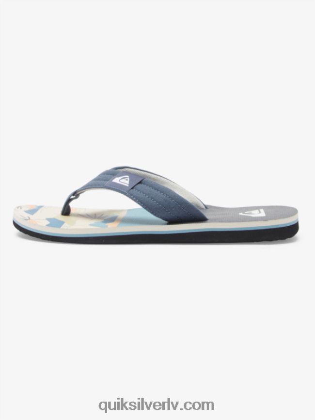 vīriešiem Quiksilver molokai layback sandales pelēks/balts 88064R494