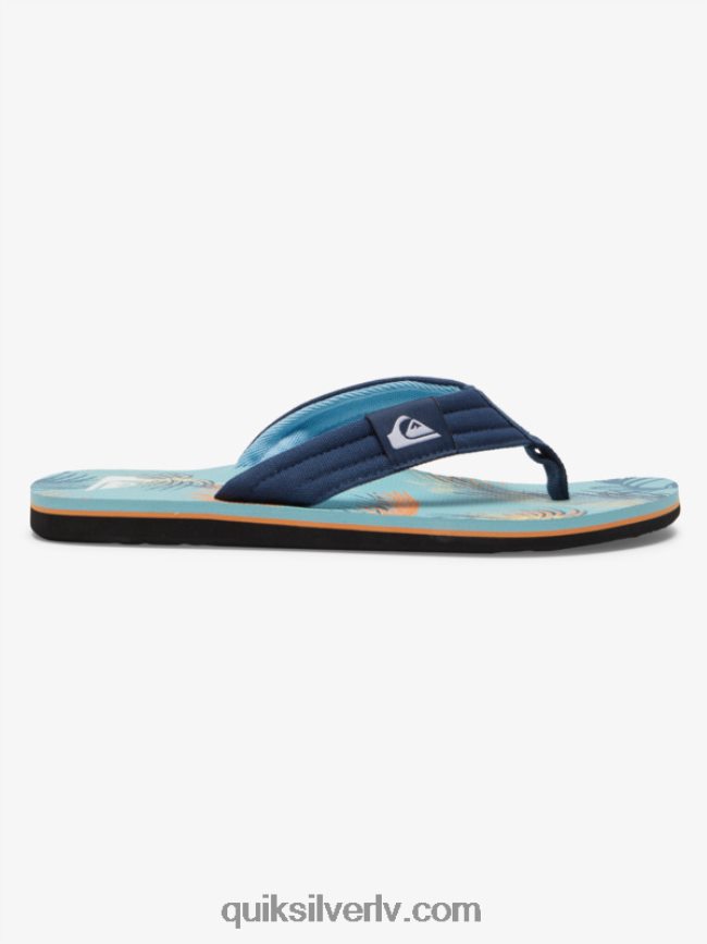 vīriešiem Quiksilver molokai layback sandales zils/melns/dzeltens 88064R498