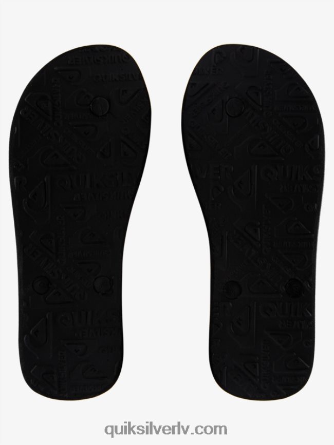 vīriešiem Quiksilver molokai mākslas flip-flops melns balts 88064R525