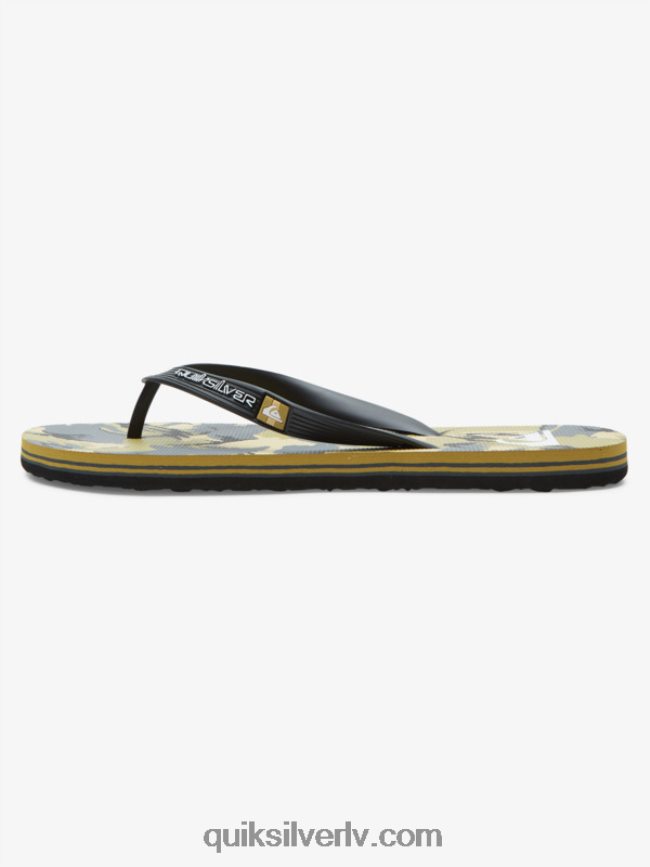vīriešiem Quiksilver molokai mākslas flip-flops melns/pelēks/brūns 88064R522