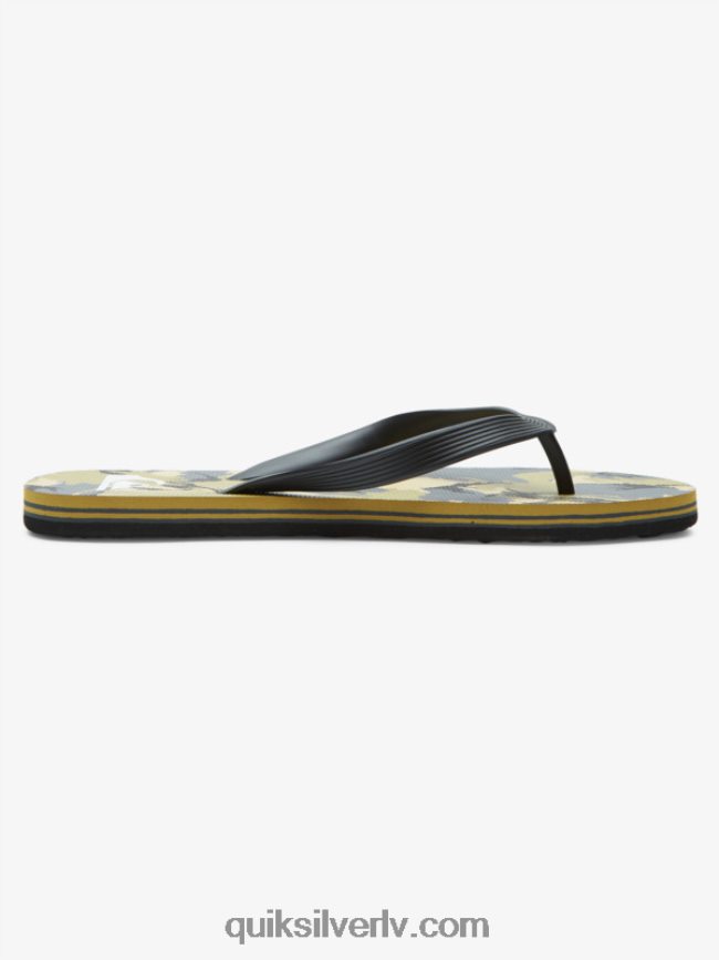 vīriešiem Quiksilver molokai mākslas flip-flops melns/pelēks/brūns 88064R522