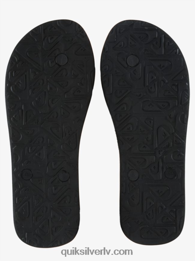 vīriešiem Quiksilver molokai mākslas flip-flops melns/pelēks/brūns 88064R522