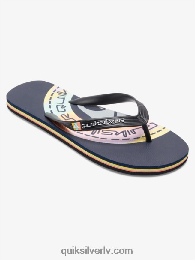 vīriešiem Quiksilver molokai mākslas flip-flops zils/oranžs 88064R523