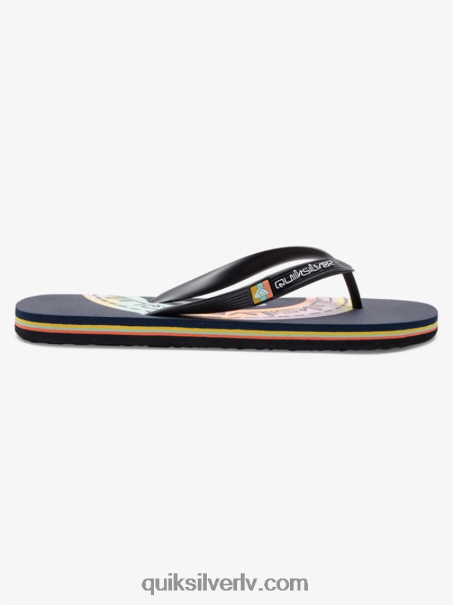 vīriešiem Quiksilver molokai mākslas flip-flops zils/oranžs 88064R523