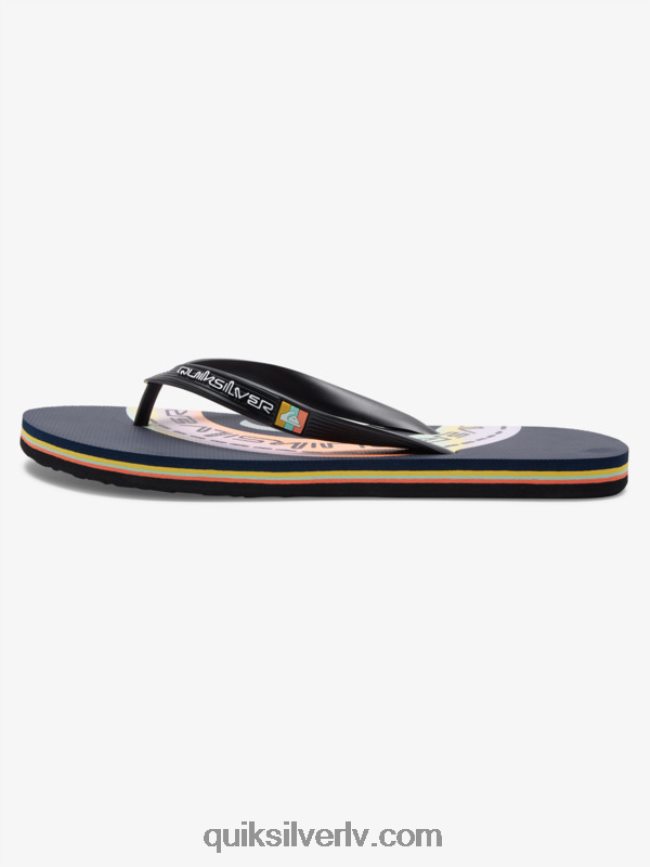 vīriešiem Quiksilver molokai mākslas flip-flops zils/oranžs 88064R523