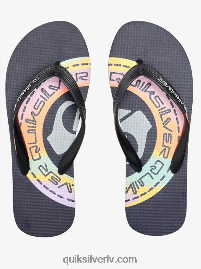vīriešiem Quiksilver molokai mākslas flip-flops zils/oranžs 88064R523
