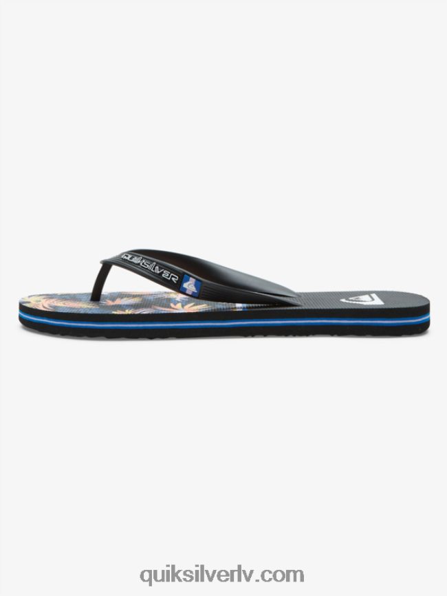 vīriešiem Quiksilver molokai nodaļas flip flops melns 88064R1639