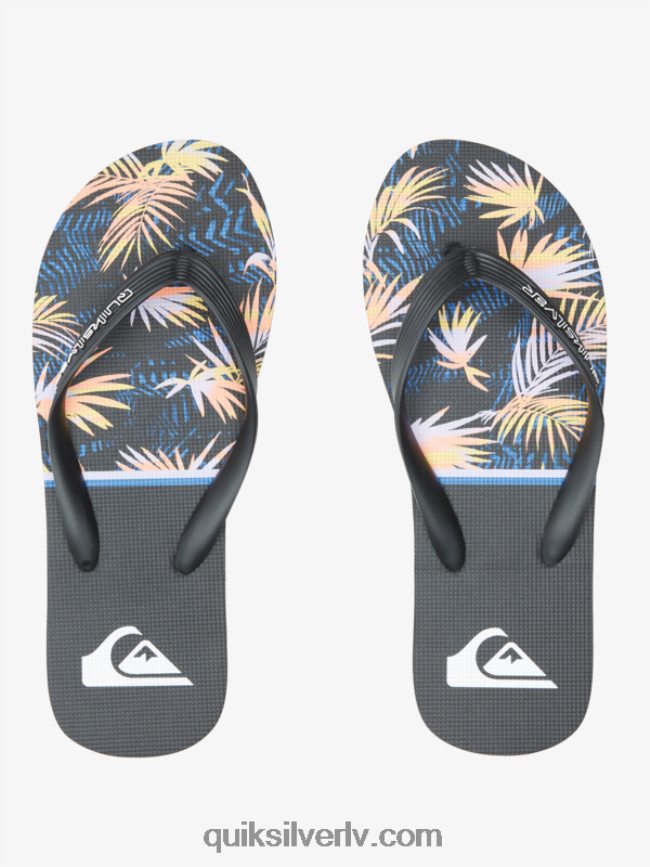 vīriešiem Quiksilver molokai nodaļas flip flops melns 88064R1639