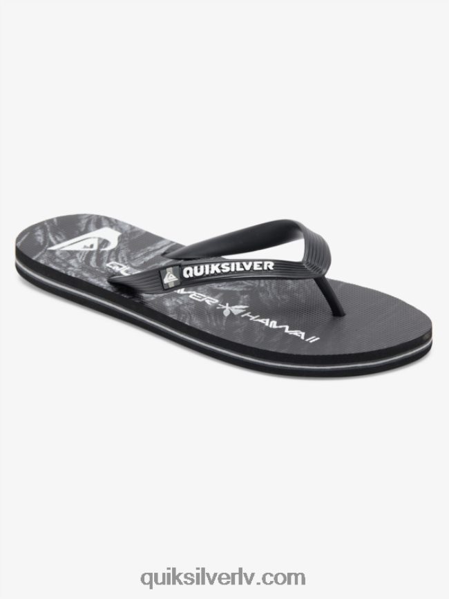 vīriešiem Quiksilver molokai pašmāju flip-flops melns 88064R1860