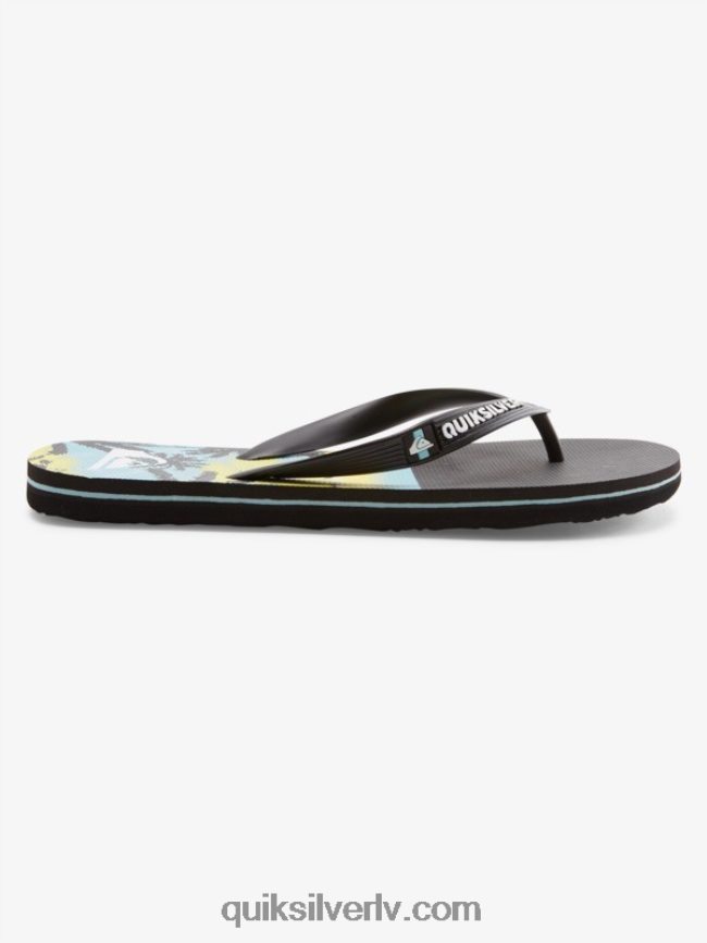 vīriešiem Quiksilver molokai paneļu flip-flops melns 88064R574