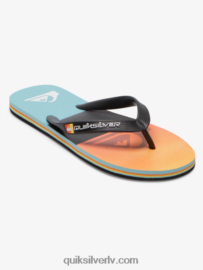 vīriešiem Quiksilver molokai paneļu flip-flops melns/oranžs 88064R568