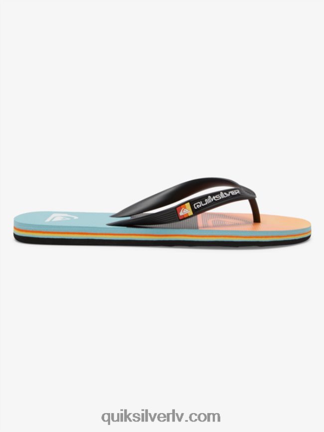 vīriešiem Quiksilver molokai paneļu flip-flops melns/oranžs 88064R568