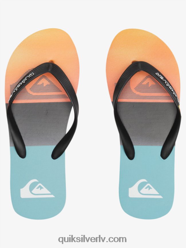 vīriešiem Quiksilver molokai paneļu flip-flops melns/oranžs 88064R568