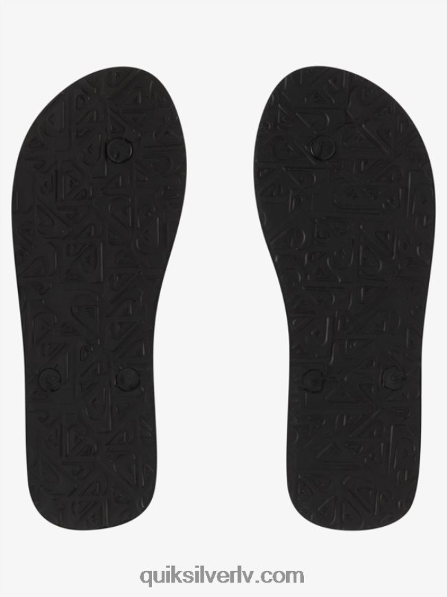 vīriešiem Quiksilver molokai paneļu flip-flops melns/oranžs 88064R568