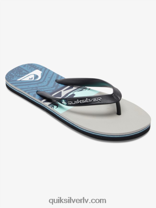 vīriešiem Quiksilver molokai paneļu flip-flops pelēks/melns/zils 88064R572