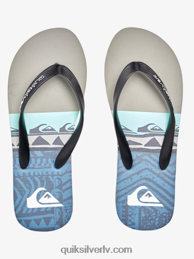 vīriešiem Quiksilver molokai paneļu flip-flops pelēks/melns/zils 88064R572