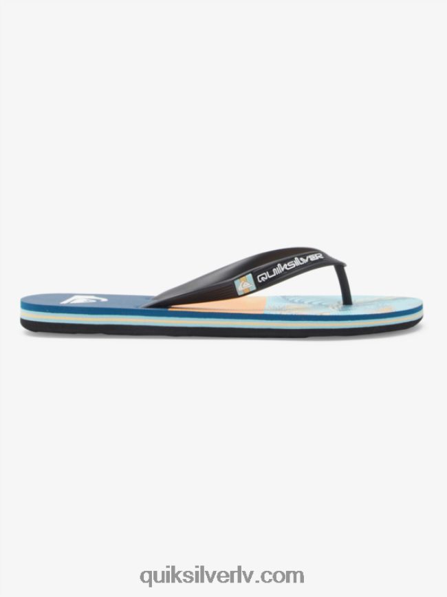 vīriešiem Quiksilver molokai paneļu flip-flops zils/melns/dzeltens 88064R569