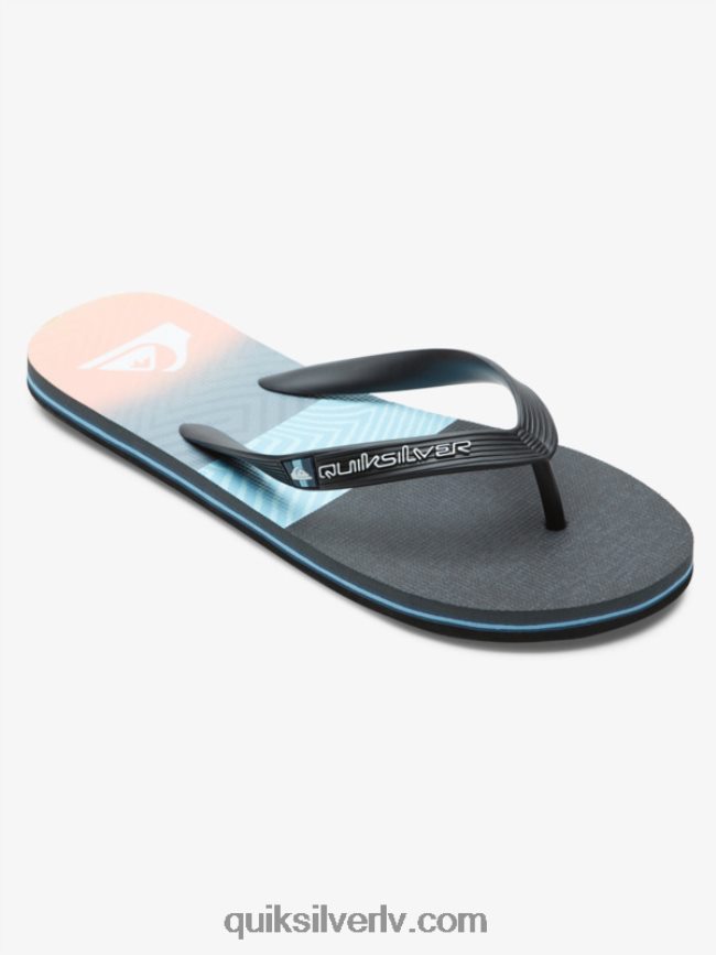 vīriešiem Quiksilver molokai paneļu flip-flops zils/oranžs 88064R571