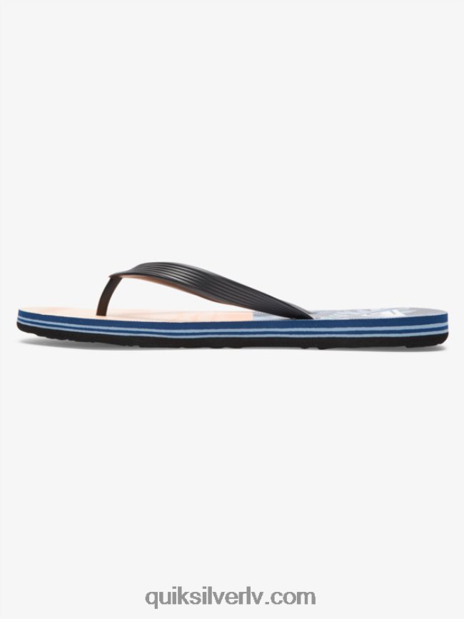 vīriešiem Quiksilver molokai piec-o flip-flops melns/oranžs/zaļš 88064R1857